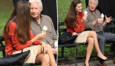 Richard Gere, 76, cozies up to younger co-star Diana Silvers, 28, on movie set