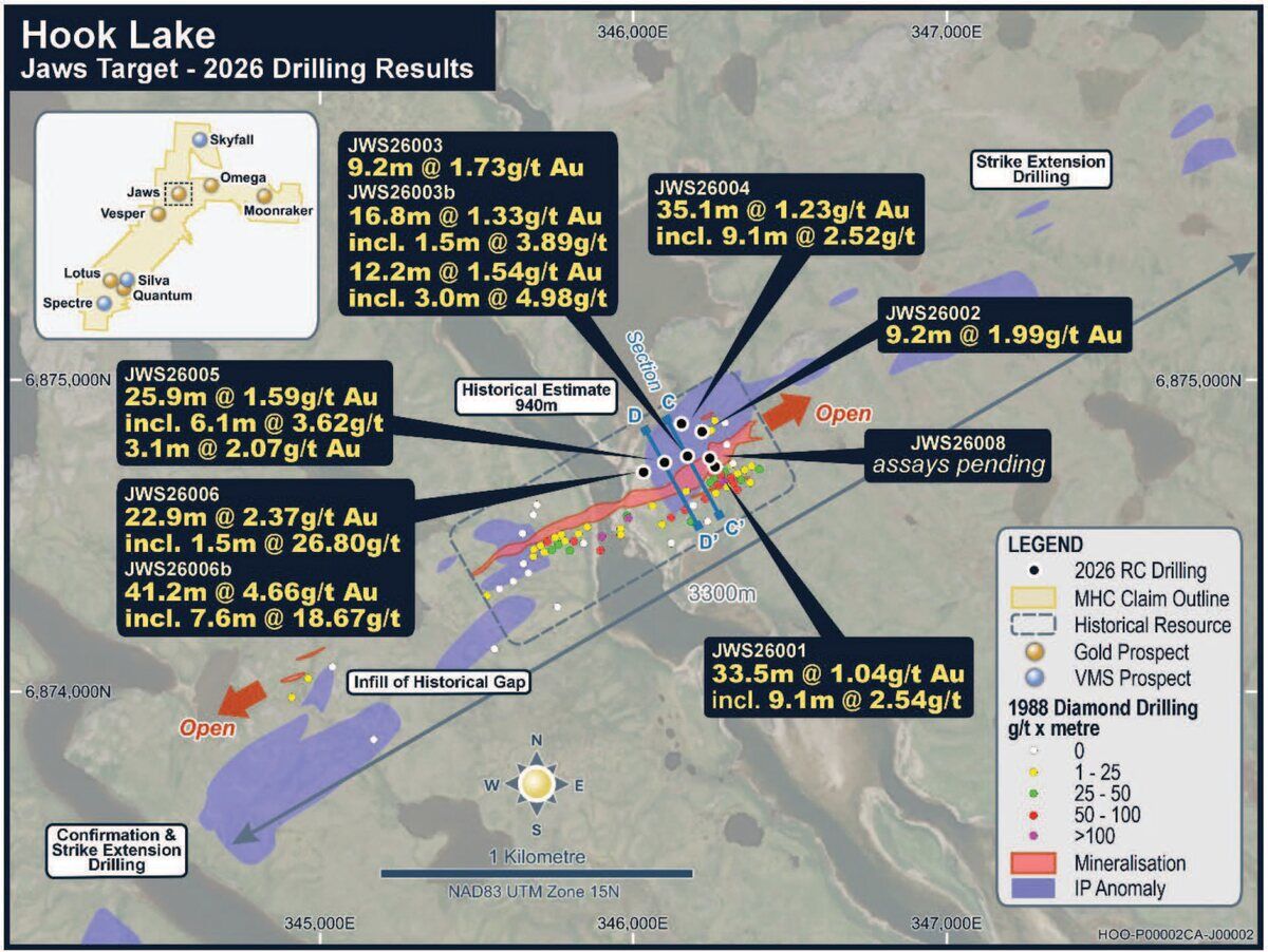 Map%20of%20the%20Jaws%20target%20with%202026%20drill%20highlights%20noted%2E