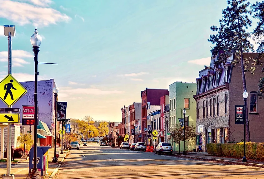 Local businesses in downtown Penn Yan, New York
