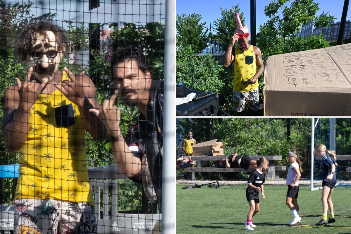 Unhinged NYC vagrants terrorize young girls at soccer practice at Hudson River Park