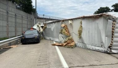 Over-Height Mack Truck Strikes I-87 Bridge, Overturns Before Slamming Into Toyota: NYSP