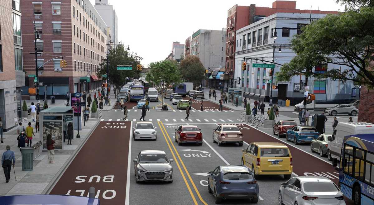 NYC begins construction on Manhattan’s 116th Street bus lanes aiming to speed up commutes for 65,000 daily riders