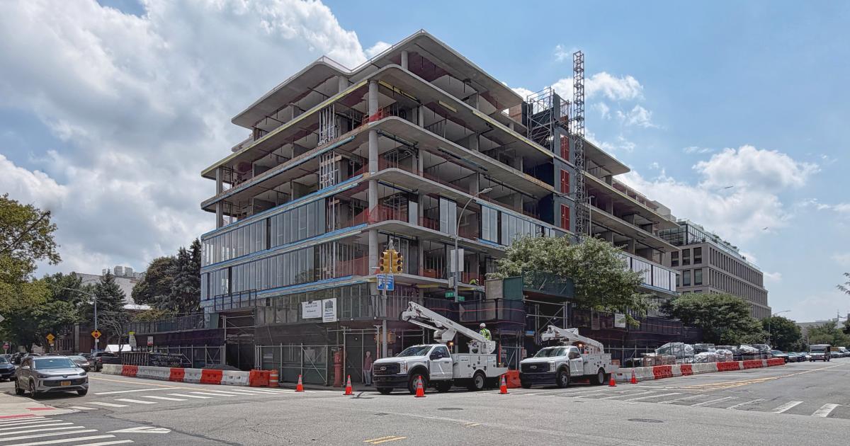 Facade Install On-Going for Seven-story Luxury Residential on Edge of Queens
