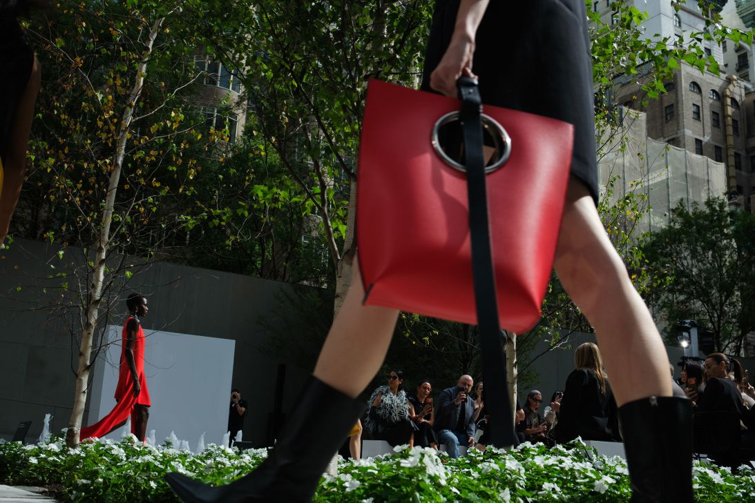 Models walk the runway at Michael Kors.