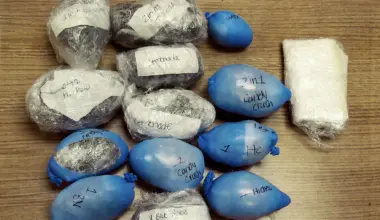 The state Department of Correction displayed balloons filled with contraband at Marcy Correctional Facility in upstate New York, March 14, 2026. Credit: New York State DOCCS via AP