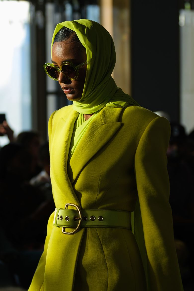 Citrus-infused greens at Sergio Hudson.