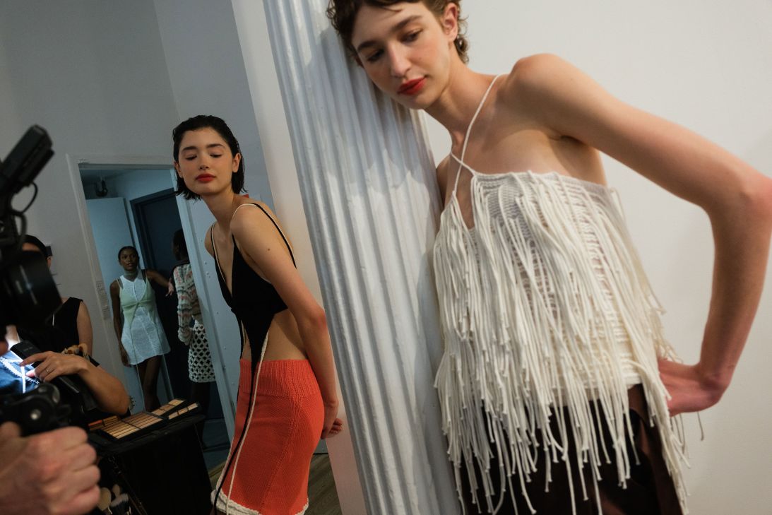 Textural tops and sensual knitwear made up Aisling Camps' latest collection.