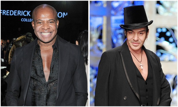Frederick Anderson, left, and John Galliano. (Getty)