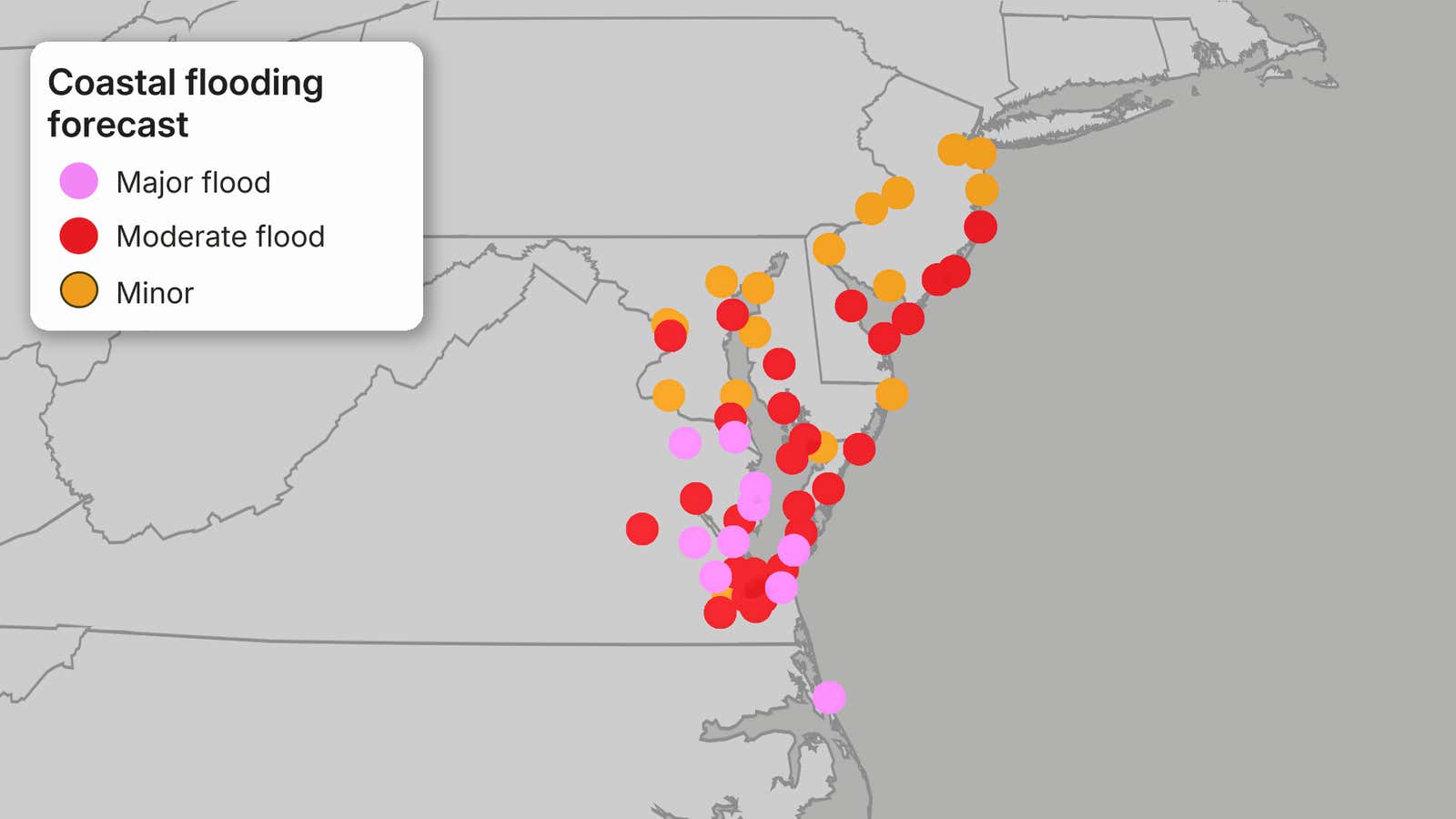 Coastal flooding forecast through Friday