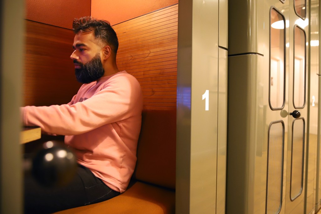 Deepak Shrivasstava works on his artificial intelligence startup, Sunrise AI, out of a Midtown WeWork space.