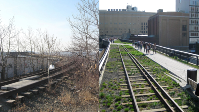 New York’s High Line once carried freight trains above Manhattan; now the abandoned railway is one of the city’s most visited parks