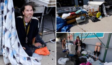 Homeless encampment near Intrepid Museum keeps popping up after city cleanups