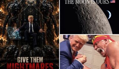 Trump posts images of annexing two countries, renaming a state and claiming ownership of the moon