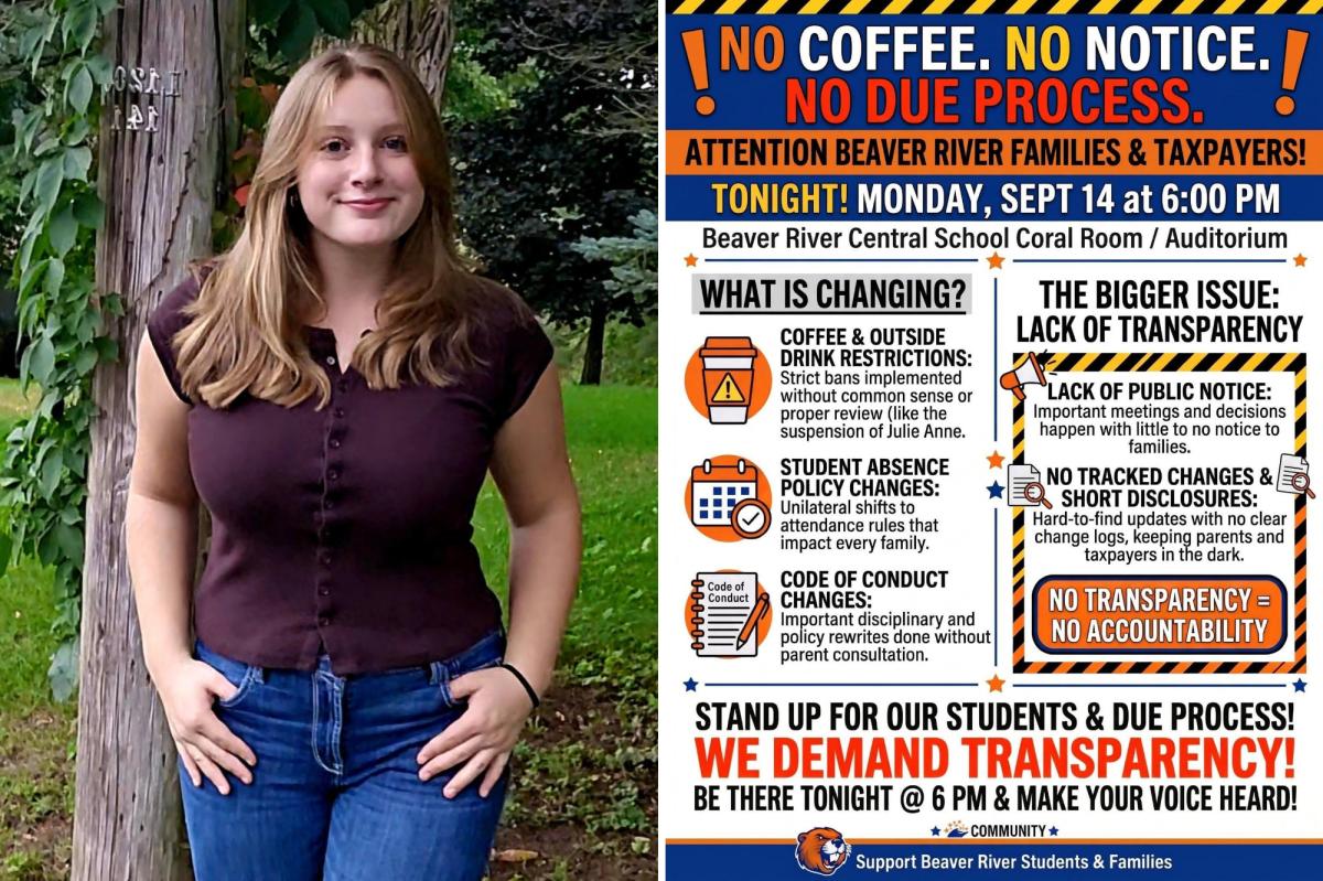 NY student suspended for bringing coffee cup to class demands district revoke new rule