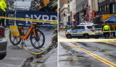 Delivery woman killed in NYC's Herald Square as dump truck plows into e-bike, drives off