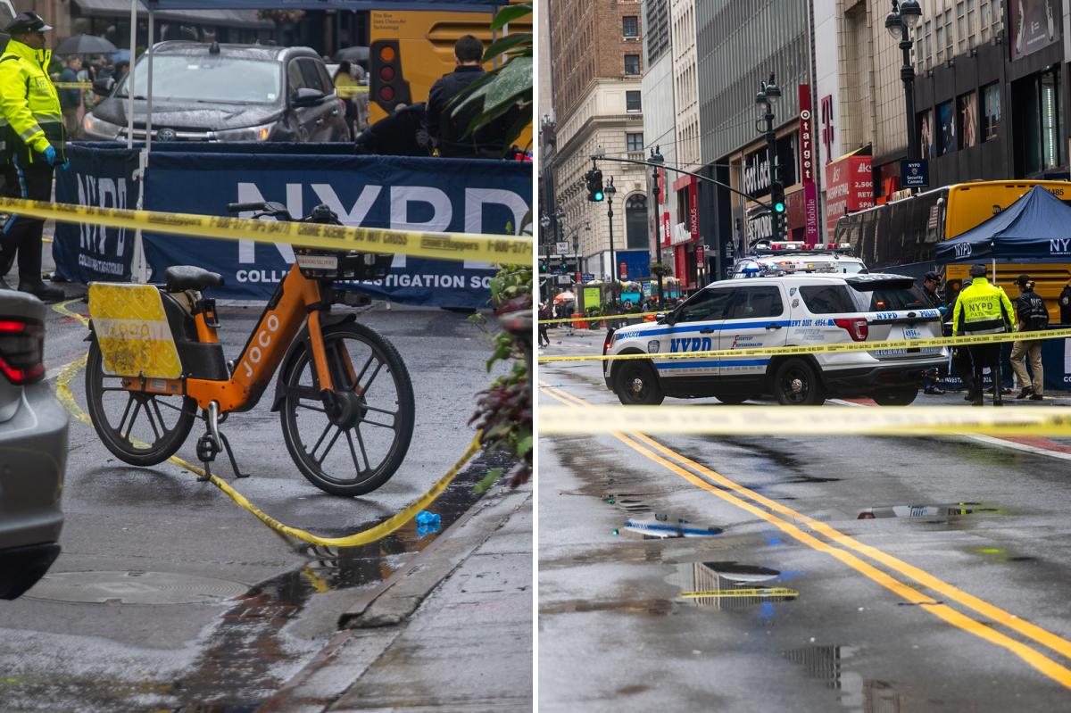 Delivery woman killed in NYC's Herald Square as dump truck plows into e-bike, drives off