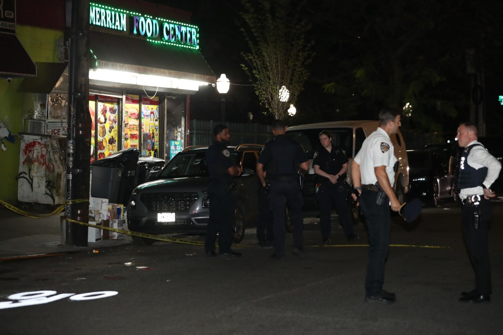 A 43-year-old man was shot in the head, 52-year-old woman grazed in the leg and a 65-year-old woman shot in the leg minutes before 11 p.m. in front of 1435 University Avenue, authorities said.