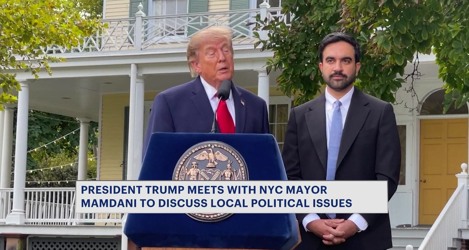News 12 | Brooklyn | President Trump Mayor Mamdani Meet At Gracie Mansion
