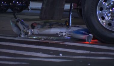 A bike on the ground after a crash