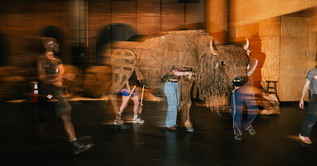 Conjuring a Herd of Buffalo From Steel, Wood and Burlap