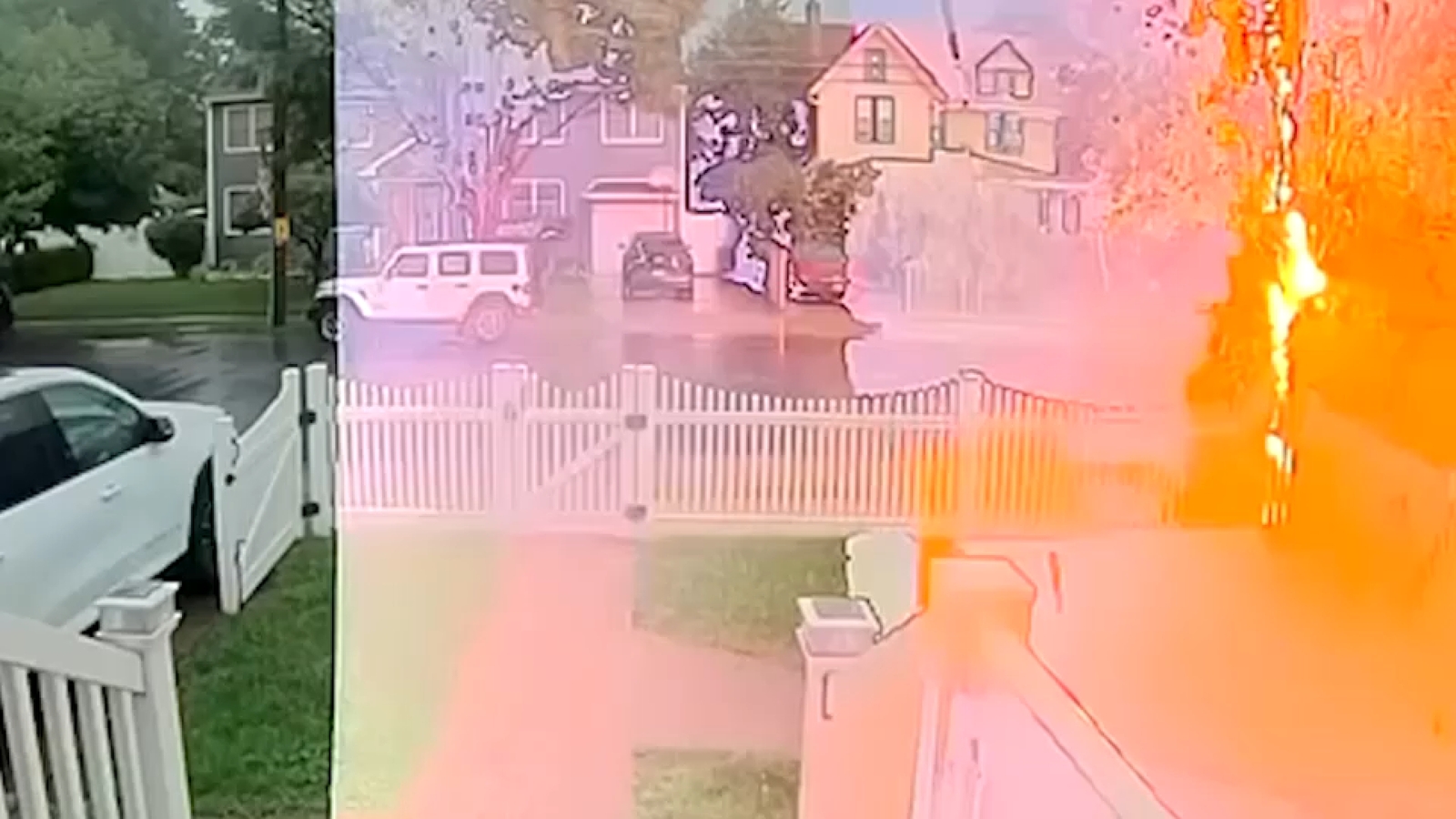 Doorbell camera captures dramatic moments when Staten Island, New York man struck by lightning