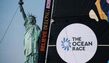 Six-strong IMOCA fleet bids farewell to New York heading for the start to The Ocean Race Atlantic