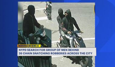 News 12 | Westchester | Police Search For Thieves On Wheels Behind 26 Chain Snatching Robberies