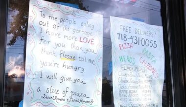 NYC pizzeria owner’s sign to people eating from his trash: ‘Come inside’