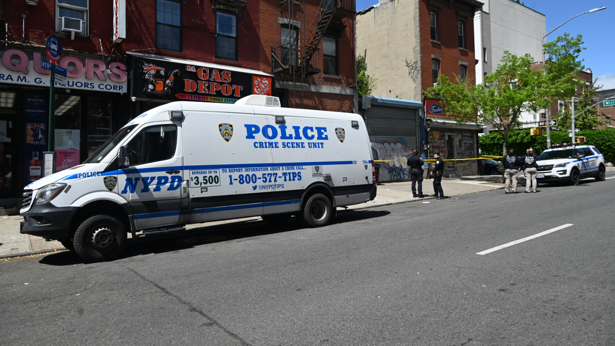 An NYPD van in Brooklyn