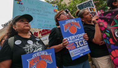 Immigration Activists Protest Against ICE's Recent Activity In NYC
