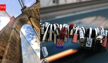 In 2015, NYC crews cut 11,000 love locks from the Brooklyn Bridge after their weight snapped a lamp wire; 2016 signs brought a $100 fine | World News