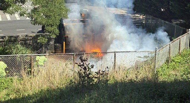 De facto dump in Brooklyn bursts into flames after discarded battery explodes