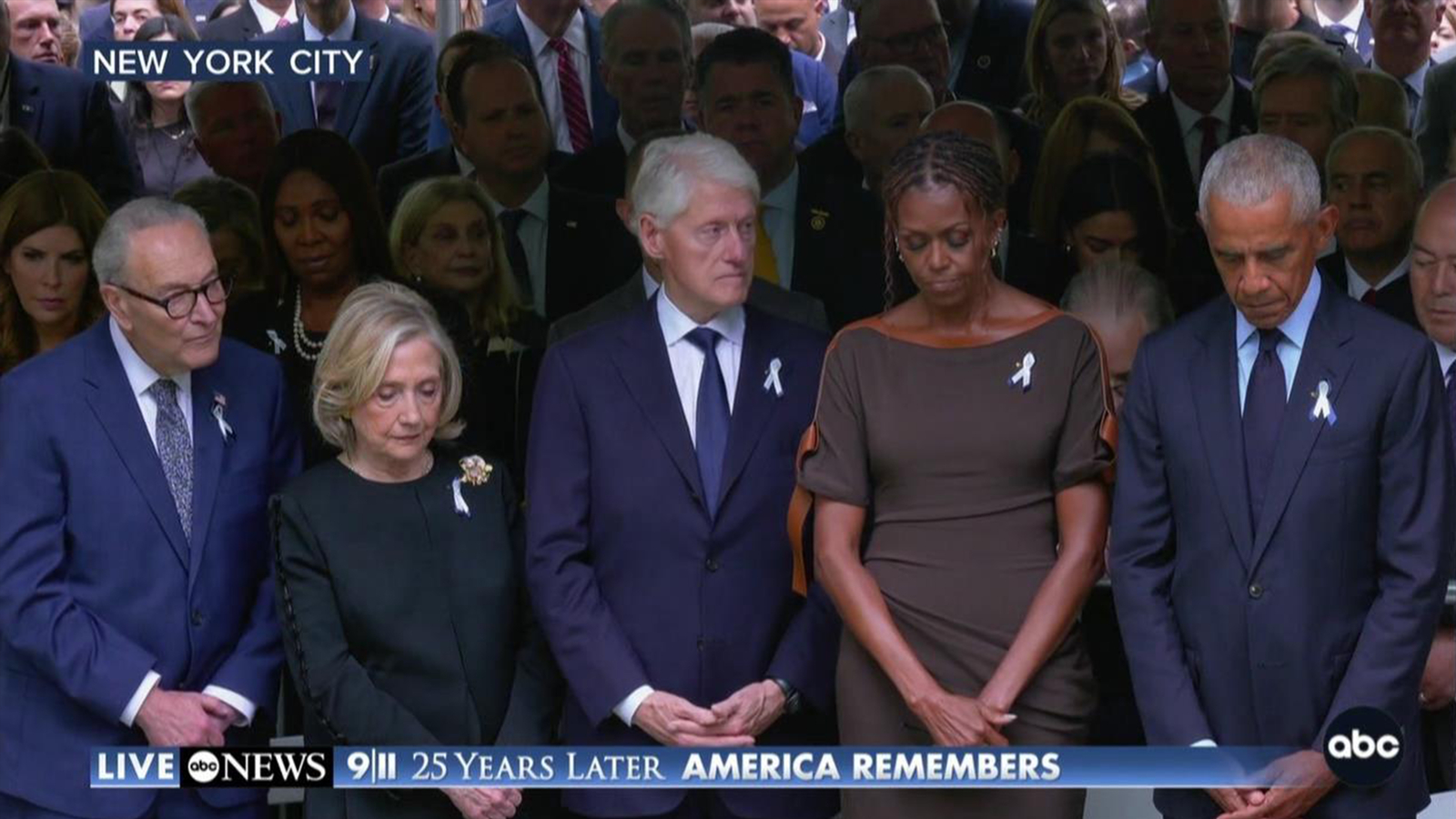 Former presidents attend New York City ceremony