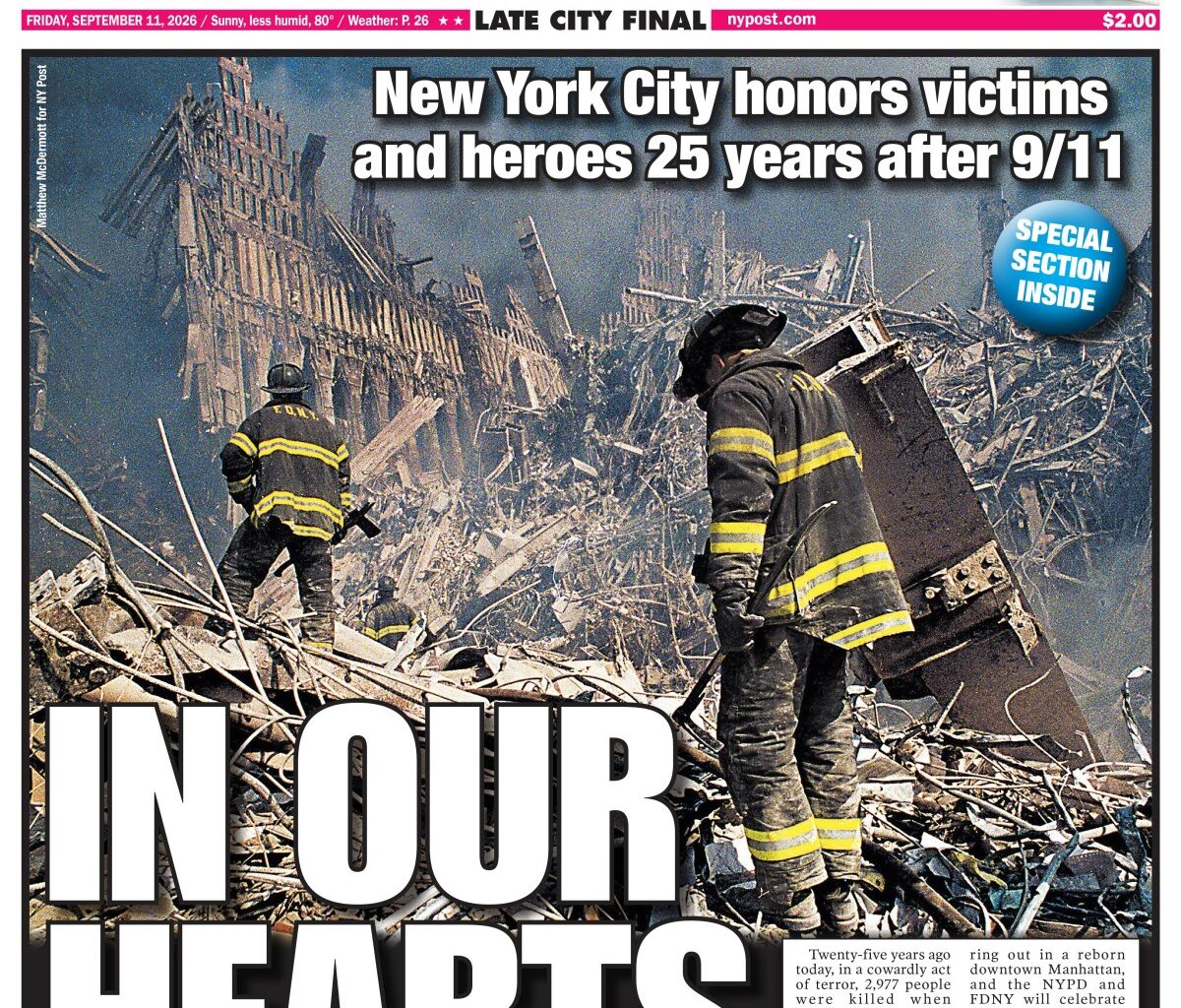 New York Post Cover for September 11, 2026