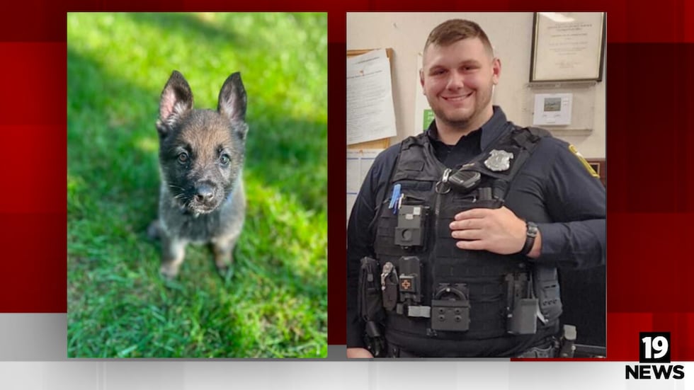 The department posted Wednesday news of its newest K-9, Jake, named in honor of Officer Jacob...