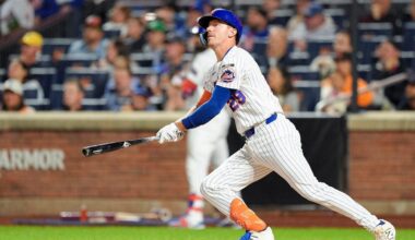 Brutal MLB collision leaves New York Mets first baseman Jared Young motionless on the field