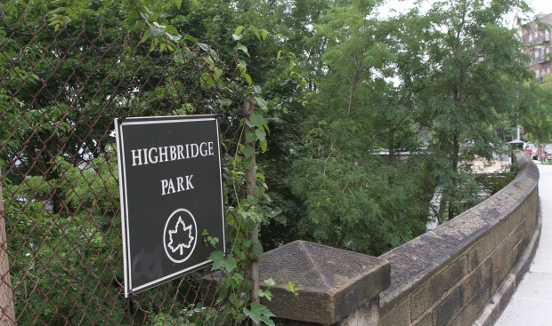 Highbridge Park runs nearly three miles from Washington Heights to Inwood, east of Amsterdam Ave. and abuts the Harlem River Drive. (Mariela Lombard for New York Daily News)