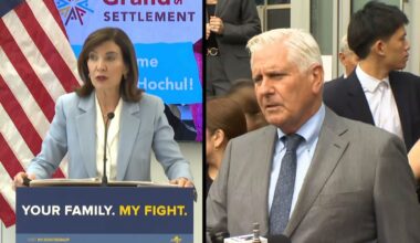 New York Gov. Kathy Hochul and Nassau County Executive Bruce Blakeman