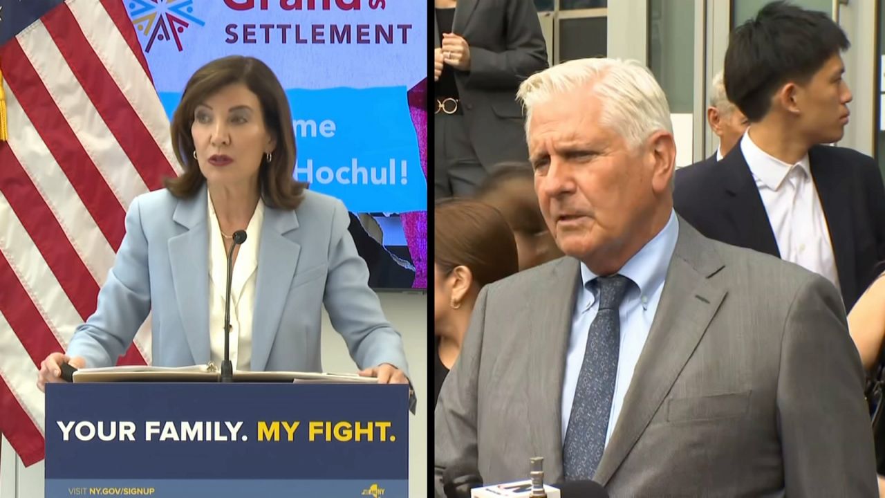 New York Gov. Kathy Hochul and Nassau County Executive Bruce Blakeman