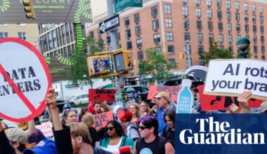 ‘Eat the rich, save the planet’: climate protesters call out big tech’s disconnect from reality | AI (artificial intelligence)