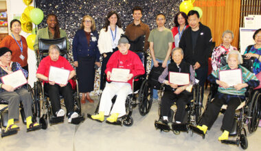 NYC Health + Hospitals/Gouverneur long-term care residents receive special citations from the Office of NYC Council Member Christopher Marte in celebration of more than 100 years of life experiences.
