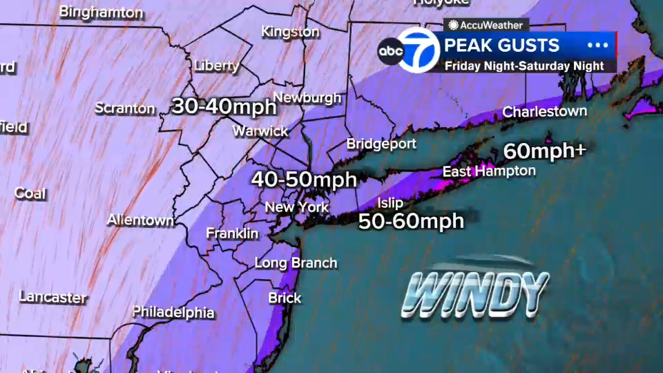 noreaster nyc wind gust