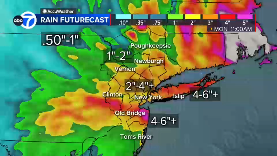 noreaster nyc long island nj rain flooding