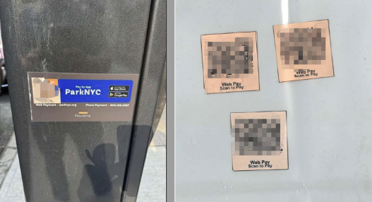 Fake QR codes on Manhattan parking meters lead to identity theft charges