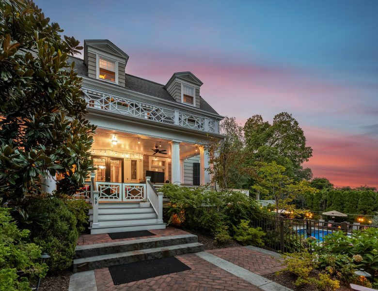 rear at twilight 69 Forest Avenue, Glen Ridge