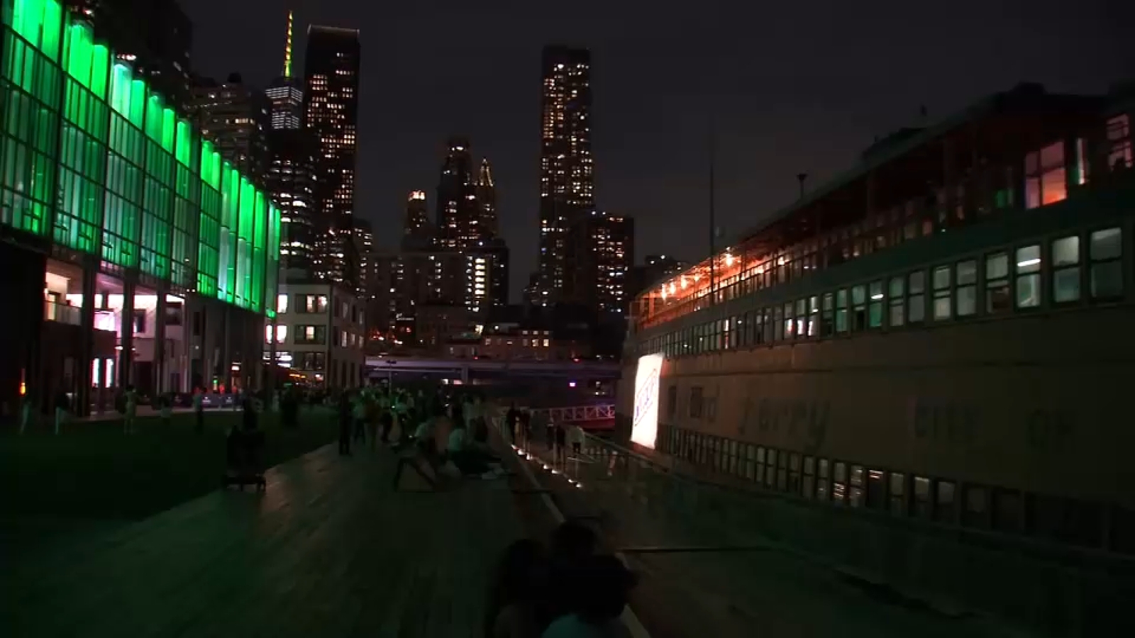 Colin Jost, Pete Davidson host free comedy club on their decommissioned Staten Island Ferry