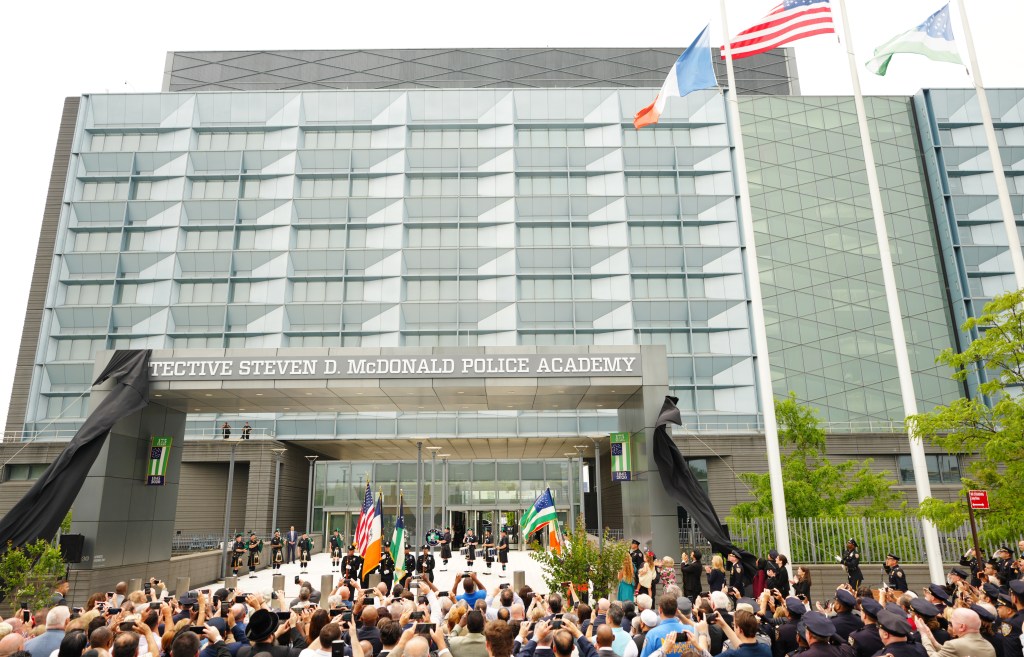 Ceremony renaming the New York City Police Academy after Detective Steven McDonald.