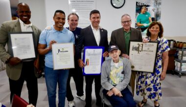 U.S. Army veteran Arthur Koven, 100,  was honored by local elected officials at the Riverdale Y on Aug 18.