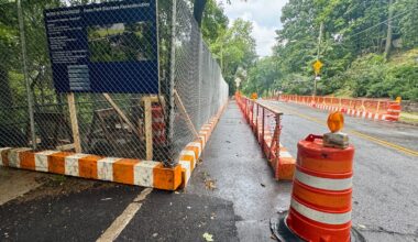 Residents living on Johnson Avenue are concerned at the loss of roughly 20 parking spots as the Ewen Park staircase is reconstructed.