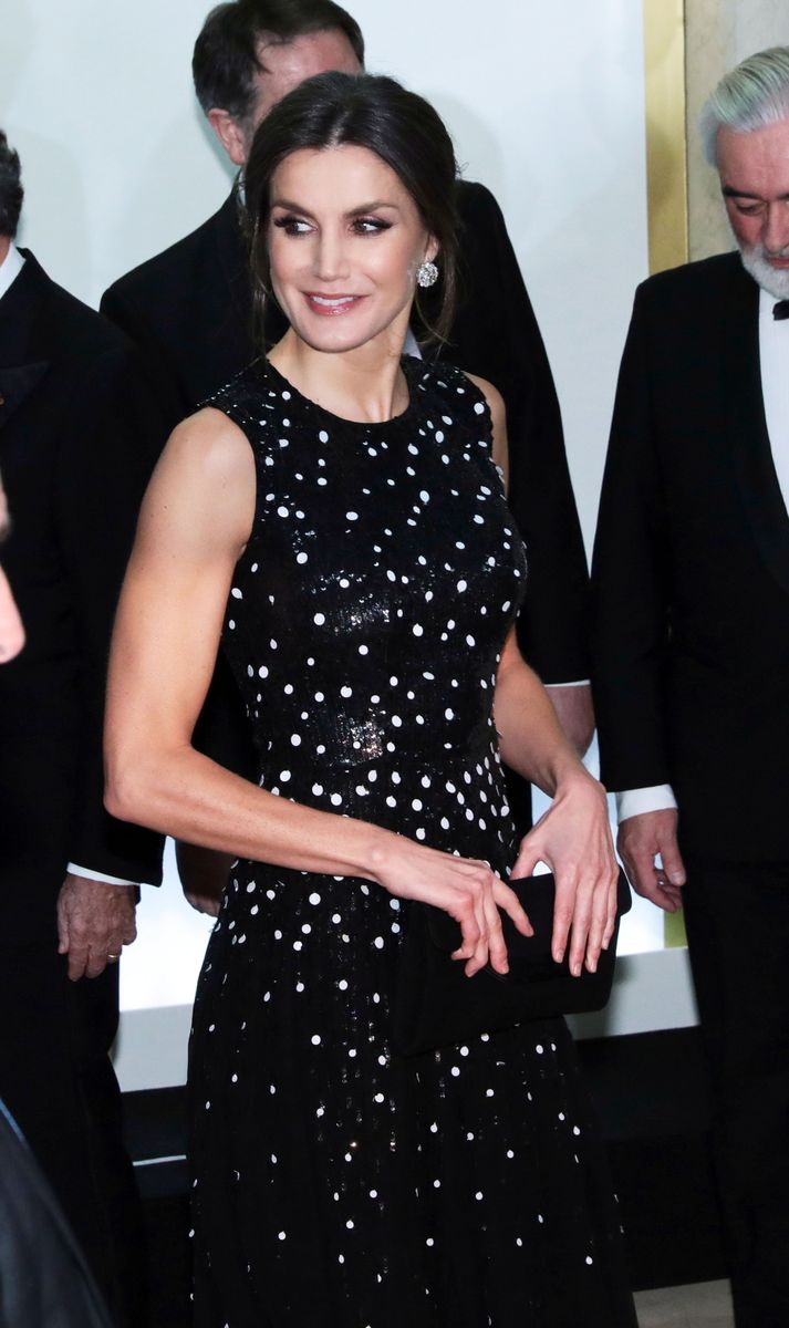 Queen Letizia of Spain at a dinner in honor of 'Mariano de Cavia', 'Mingote' and 'Luca de Tena' 